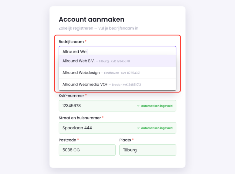 KvK Register Field For WooCommerce