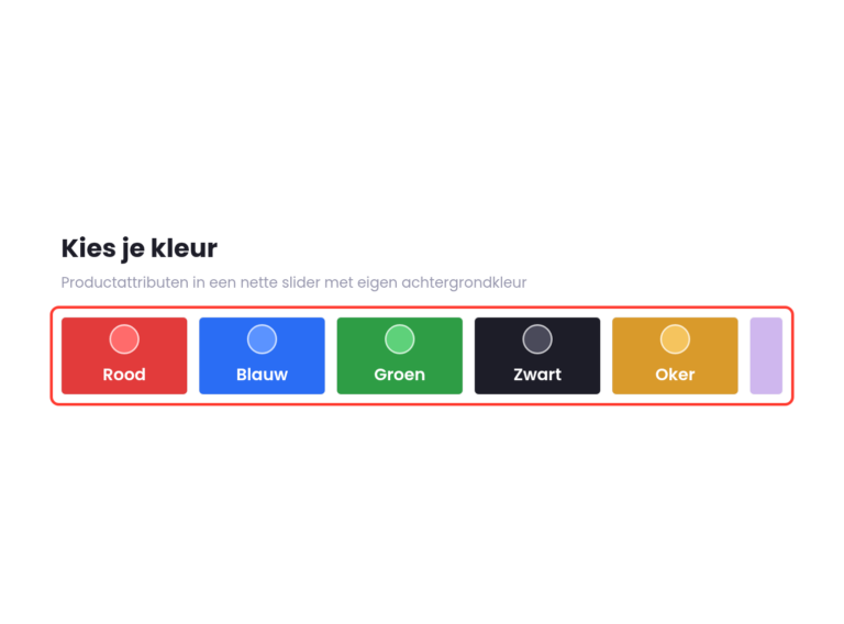 WooCommerce Attributes Slider With Background Color